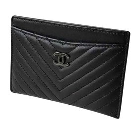 Chanel-SO BLACK - porte cartes-Noir