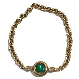 Christian Dior Mimioui or jaune avec émeraude Doré