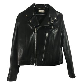 Saint Laurent-Leather jacket-Black
