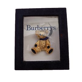 Burberry Broche Azul Dorado Verde