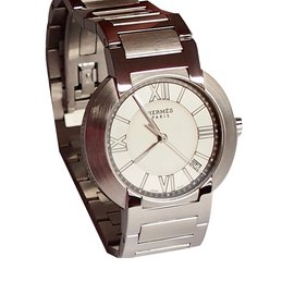 Hermès-Automatic watch-Silvery