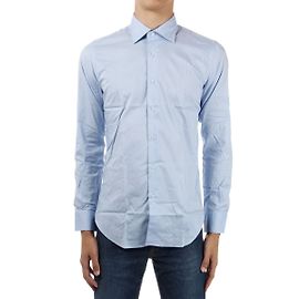 Emanuel Ungaro Ungaro marca nova luz masculina azul camisa stretch Azul