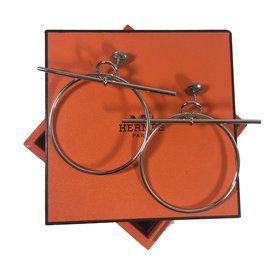 Hermès Orecchini ad anello Argento