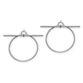 Hermès-Loop earrings-Silvery