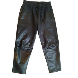 Alexander Wang-Pantalon en cuir-Noir