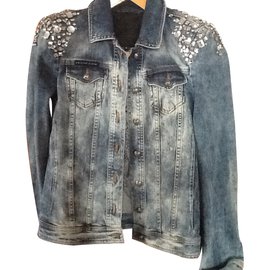 Philipp Plein Denim Jacket Blue Blue