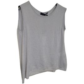 Top en cachemire gris Jil Sander Taille 36 Gris