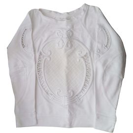 Zara Top brodé Blanc
