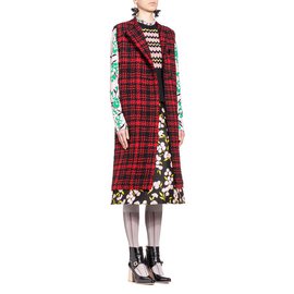 Marni-Check coat-Black,Red