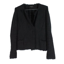 Giacca Isabel Marant nera in cotone e lino Nero