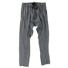 Calças Haider Ackermann de seda e linho listradas Outro