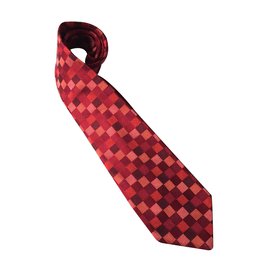 Salvatore Ferragamo-Silk tie-Dark red
