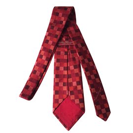 Salvatore Ferragamo-Silk tie-Dark red