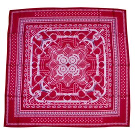 Hermès-Silk scarf-Red