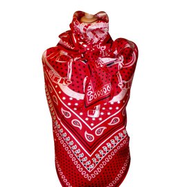 Hermès-Bufanda de seda-Roja