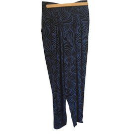 Yves Saint Laurent-Pantalon vintage-Bleu