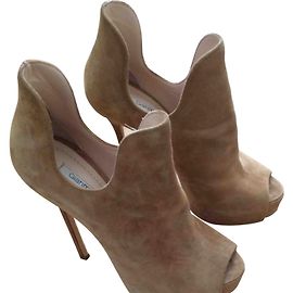Bottines Gianmarco Lorenzi Beige en Daim 37 Beige