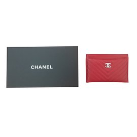 Chanel-Card holder-Red