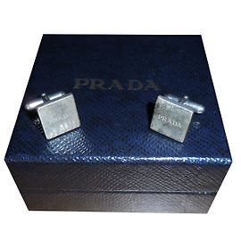 Prada Silberne Manschettenknöpfe Silber