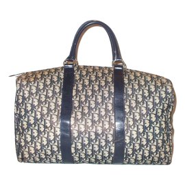 Christian Dior-Vintage travel bag-Blue,Beige