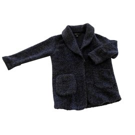 Mango Coats, Outerwear Blue Grey