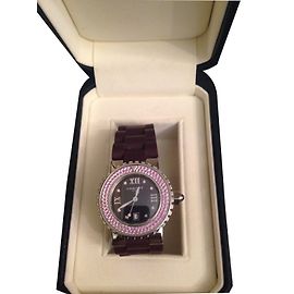 Montre Chaumet Class One Saphir Rose et Diamants Acier Prune