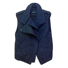 Isabel Marant Estelle Tweed Wool Gilet Midnight Blue Other