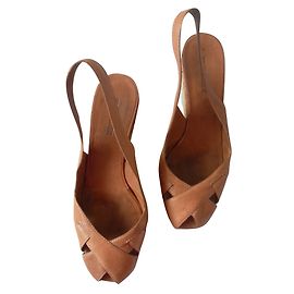 Escarpins à plateforme Jil Sander Cuir Moutarde 38 IT Moutarde