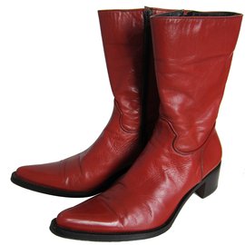 Autre Marque-'Rocco P' Boots-Red