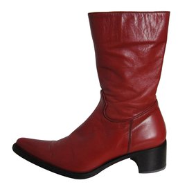 Autre Marque-'Rocco P' Boots-Red