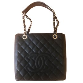 Chanel-Einkaufstasche-Schwarz