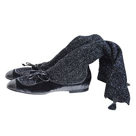 Chanel Botas Negro Gris antracita
