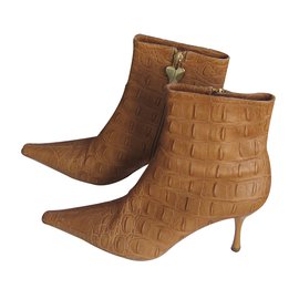 Escada Bottines Cognac