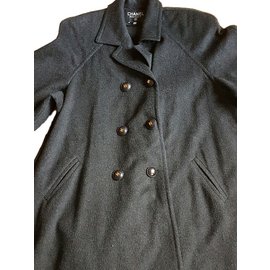 Chanel-Coat-Dark grey