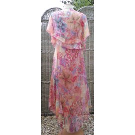 Lolita Lempicka-Robe voile de soie-Multicolore