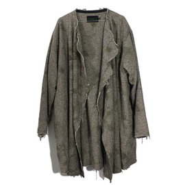 Miller et Bertaux-Oversized jacket-Brown,Beige,Grey