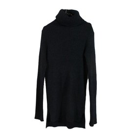 Ann Demeulemeester-Vestido de suéter-Negro