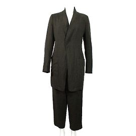 Y'S Pantaloni blazer Ensemble Marrone Cachi
