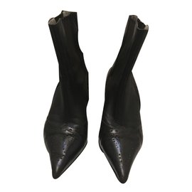 Autre Marque-KELIAN Ankle Boots-Brown,Black