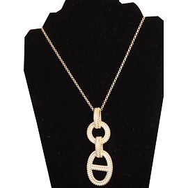 Hermès Long necklace Silvery