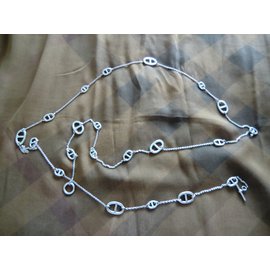 Autre Marque-Long necklace-Silvery
