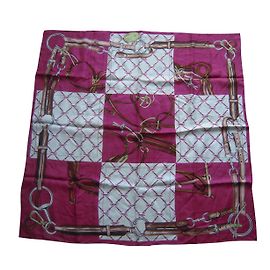 Longchamp Silk scarf Pink