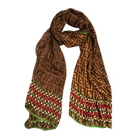 Fendi-Scarf-Brown