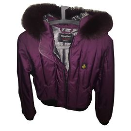 Autre Marque Jaqueta Refrigiwear com gola de raposa roxa Roxo Ameixa