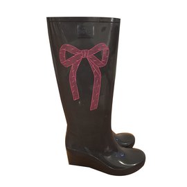 Valentino rubber boots rainboots grey bow Grey