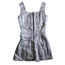 Thierry Mugler Kleid Silber