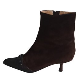 Chanel-Ankle Boots-Brown