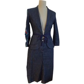 Christian Lacroix-Skirt suit-Blue