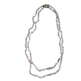 Autre Marque Collar de perlas de agua dulce gris barroco 2 vueltas Otro