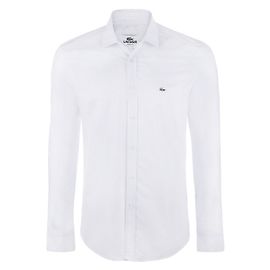 Lacoste Camicia bianca slim fit Bianco